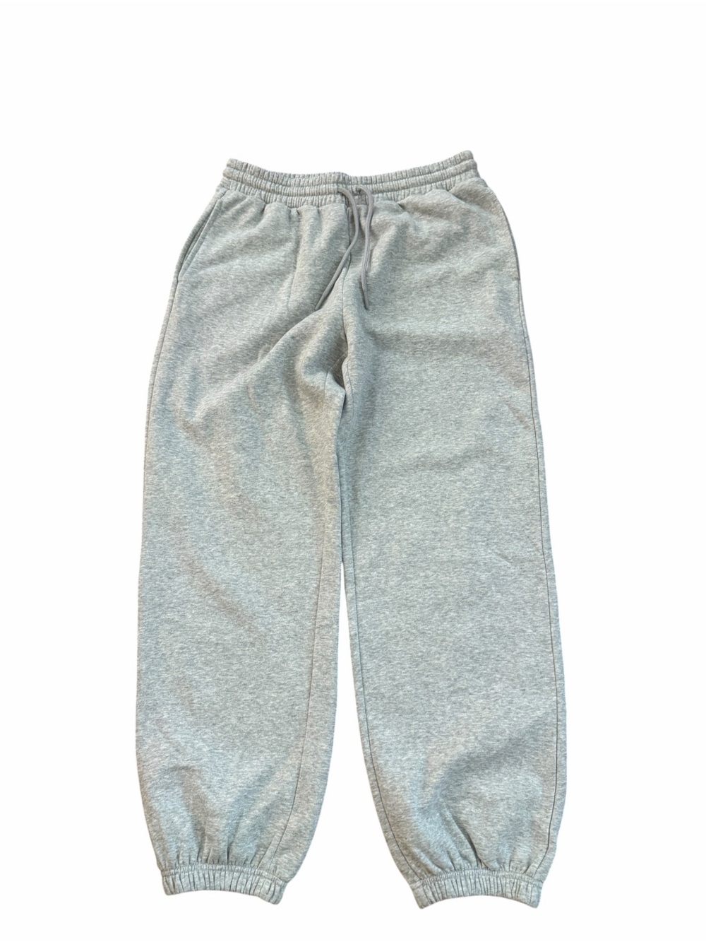 Women’s Grey Elastic-Waist Sweatpants
